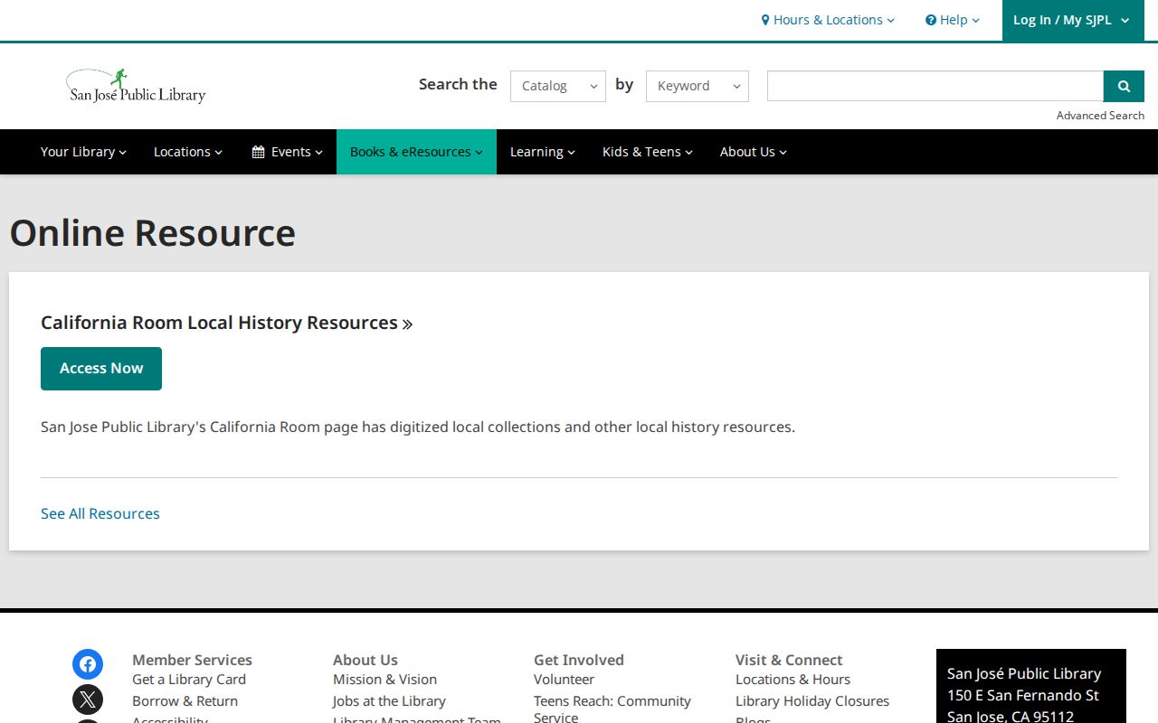 San Jose city directory California Room local history collection